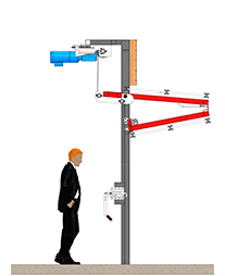 Horizontal Top Drive Liftstrap Pivot Doors - Sideview