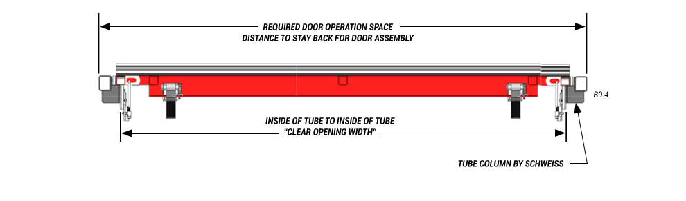 inside view of slanted top drive with manual latches top view