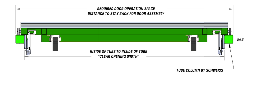 Pre-Mounted Architectural Details Door Plan View