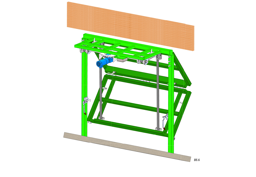 Inside View - Horizontal Top Drive with Manual Latch