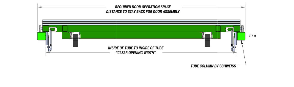 Premounted Vertical Top Drive Door Plan Manual Latch