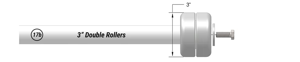 3” Double Rollers available for Schweiss Bifolding Barn Doors