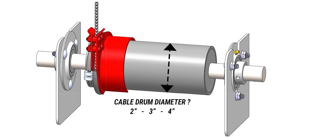 Cable Drum Shields, Guards or Covers are available for Schweiss Hangar Home Doors