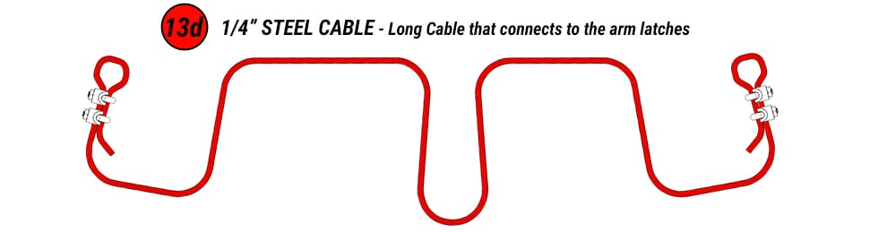 Aircraft steel cable to repair Liftstrap Hurricane Doors