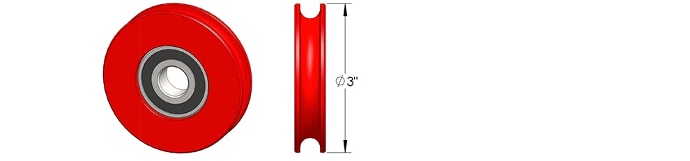 Pulley for Bifold Hangar Doors