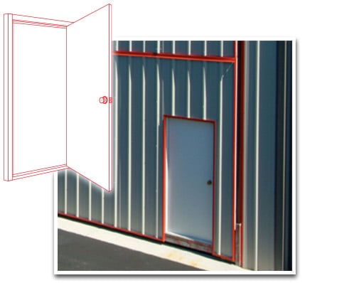 Walkdoors in the doorframe available any Schweiss door