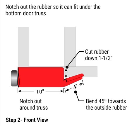 Schweiss Hydraulic Hangar Door's Corner Rubber Seal