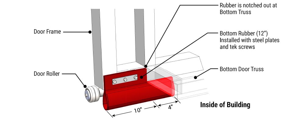 Corner Rubber Seal - Schweiss Hangar Doors