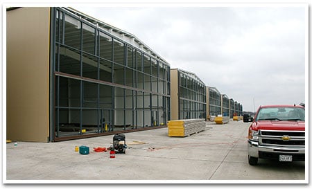 Large Schweiss Doors being installed