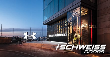 Under Armour's storefront door is closed