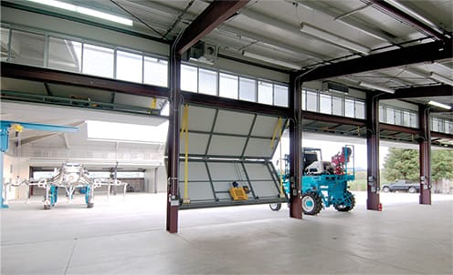 Interior view of multiple Schweiss bifold doors fitted at Opus One Winery