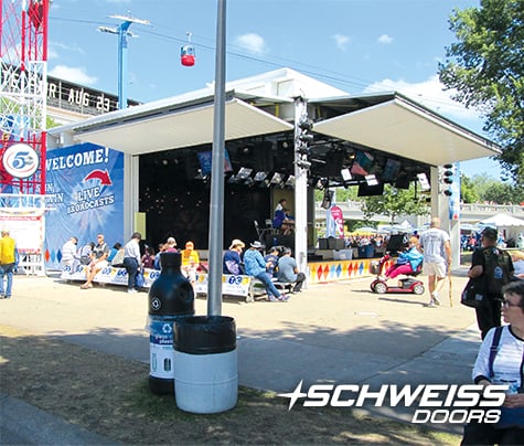 News Broadcast Stand has Schweiss Bifold Doors at MN State Fair