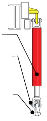 Hydraulic Cylinders Diagram with Schweiss spherical bearings