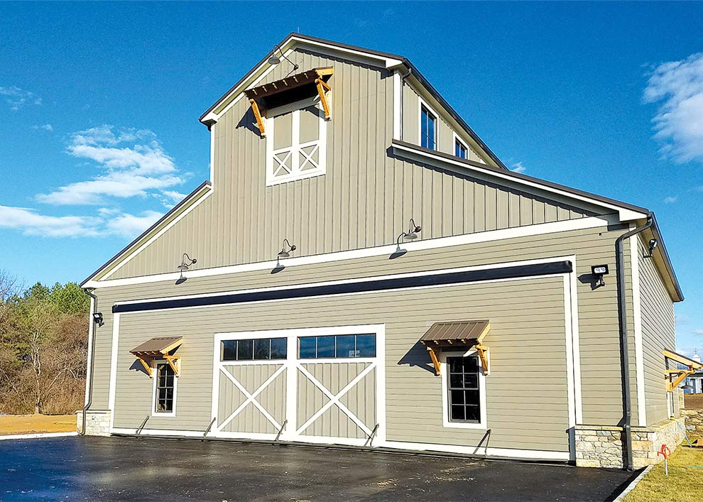 a specially designed hangar house door at airpark