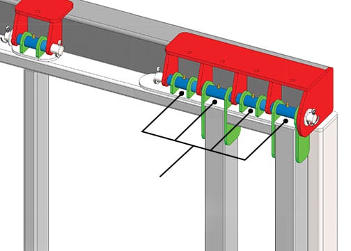 Schweiss wraparound hinges have more surface area adding strength