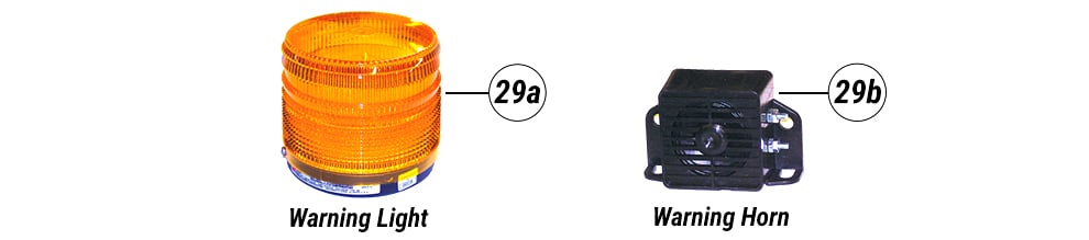 Warning lights and horns for Schweiss Manufacturing doors