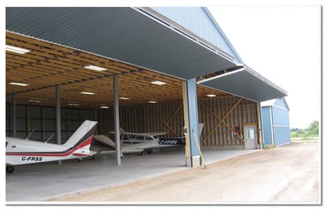 Schweiss Bifold Door on Hangar at Billy Bishop Airport 