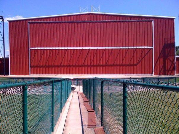 Exterior Truss casts shadows in the noon sun