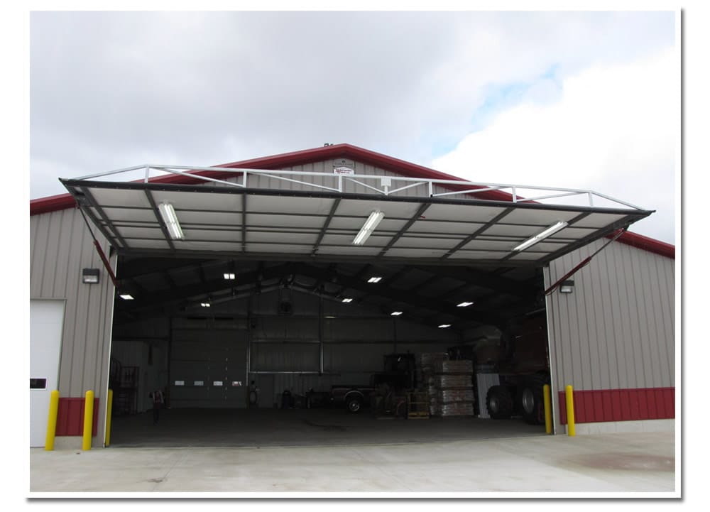 40 ft wide Schweiss Red Power Door