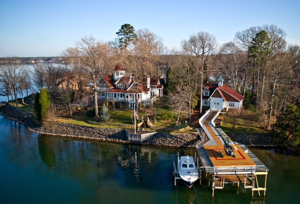 Beautiful Waterfront View of Helicopter Hangar