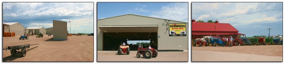 Tractors lined up in Tractorcade