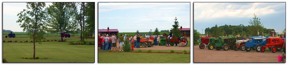 Tractors being showed off