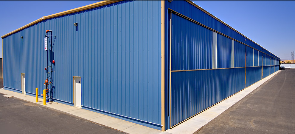 Sheeting and Siding on Liftstrap Hangar Doors