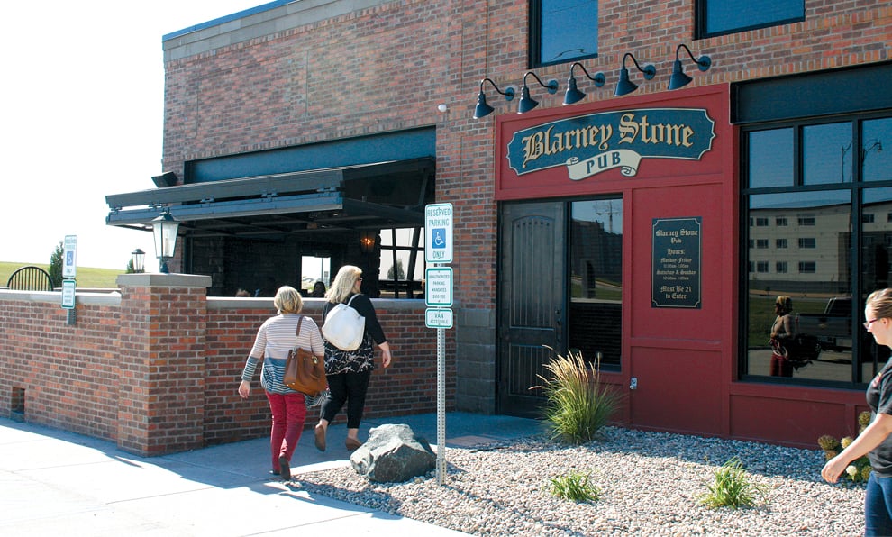 Schweiss doors at Irish pub in Fargo, ND