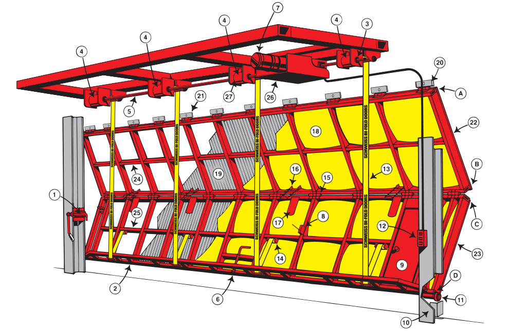 Top Drive Bifold Liftstrap Doors