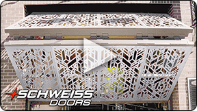 Pike Motoworks' decorative metal clad doors