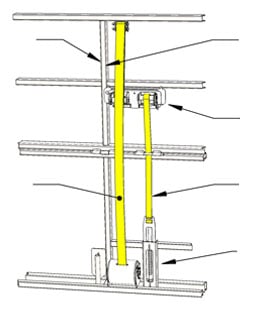 Right Side Vertical Member - Wind Pin Retro-Fitted